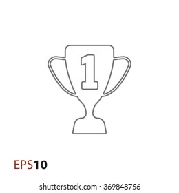 Minimalistic trophy icon for web