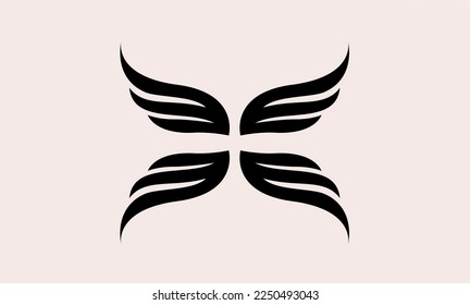 minimalistic and uniq butterfly vector.