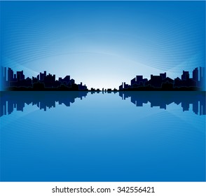  minimalistic urban landscape, vector