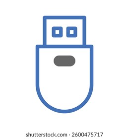 Minimalistic USB Drive Icon Simple Memory Stick