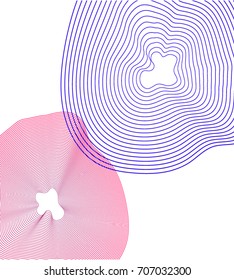Minimalistic vector background with two color abstract shapes