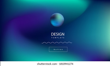 
fondo verde azul oscuro vectorial minimalista con plantilla de diseño de bolas y letras