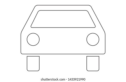 minimalistic vector of a car 