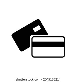 Minimalistic vector credit card icon.