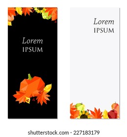 Minimalistic vector design of banners with simple text