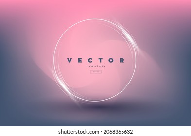 Diseño vectorial minimalista con círculos brillantes en colores oscuros color rosa y gris