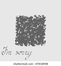 Minimalistic vector funeral card with simple textured background and text