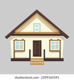 Ilustración minimalista de la Casa del Vector, fondo blanco