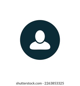 Minimalistic vector icon of a person in a circle