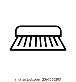 minimalistic vector icon of a wire brush, used for cleaning or scrubbing hard surfaces. Suitable for industrial or household cleaning visuals.

