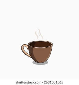 Ilustração vetorial minimalista de uma xícara de café