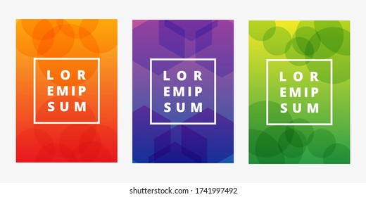 MINIMALISTIC VECTOR ILLUSTRATION OF COVERS DESIGN. BACKGROUND GRADIENT