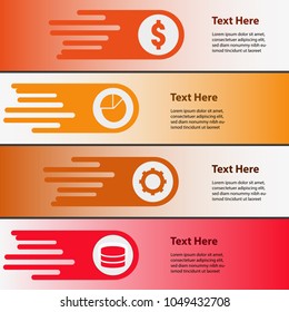 Minimalistic vector illustration of customizable infographic elements in four different colors