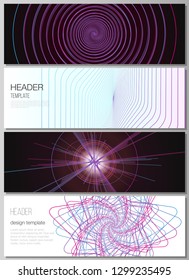 The minimalistic vector illustration of the editable layout of headers, banner design templates. Random chaotic lines that creat real shapes. Chaos pattern, abstract texture. Order vs chaos concept.