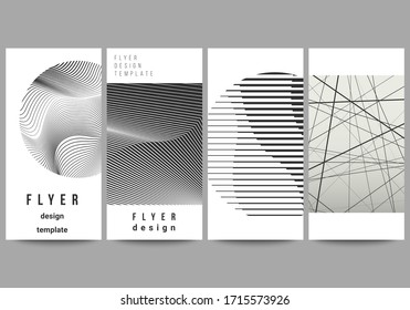 The minimalistic vector illustration of the editable layout of flyer, banner design templates. Geometric abstract background, futuristic science and technology concept for minimalist design.