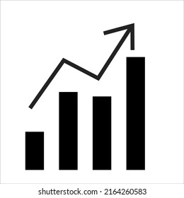 Minimalistic Vector Illustration Growth Chart Upwards Stock Vector ...