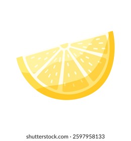 Minimalistic vector illustration of a lemon and lemon slice for stickers, labels, logos, for vacation and summer-themed designs