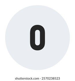 Minimalistic Vector Illustration of the Letter o in a Soft Circular Background, Perfect for Modern Design and Branding Concepts
