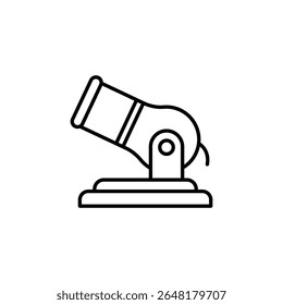 Minimalistic Vector Illustration Of An Old Style Cannon Weapon