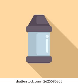 Ilustración vectorial minimalista de un icono de papelera con un efecto de sombra sobre un fondo beige suave