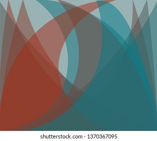 Minimalistic vector illustration of waves. Figures and lines. Halftone and gradient.