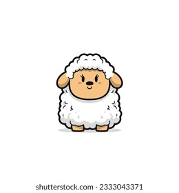 minimalistic vector Image of funny sheep cartoon