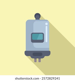 Minimalistic vector image of a modern electric boiler, perfect for home appliance concepts