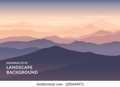 Antecedentes vectoriales minimalistas de montañas para su diseño.
