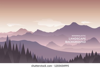 Antecedentes vectoriales minimalistas de montañas para su diseño.