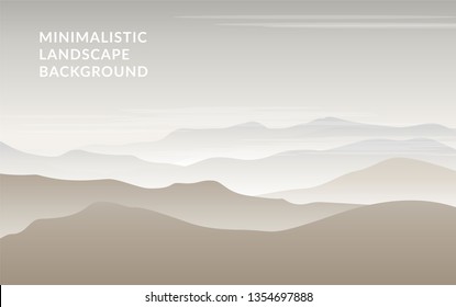 Minimalistic vector landscape background for your design. 