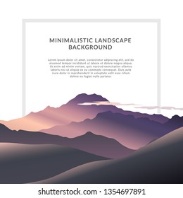 Minimalistic vector landscape background for your design. 