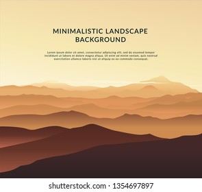 Minimalistic vector landscape background for your design. 