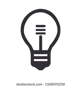 Minimalistic vector lightbulb icon 