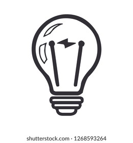 Minimalistic vector lightbulb icon 