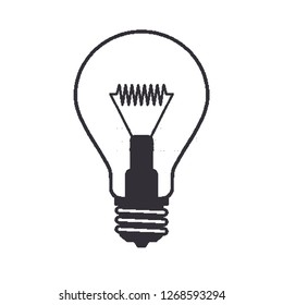 Minimalistic vector lightbulb icon 