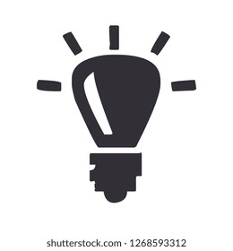 Minimalistic vector lightbulb icon 