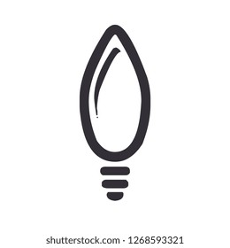Minimalistic vector lightbulb icon 