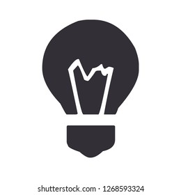 Minimalistic vector lightbulb icon 