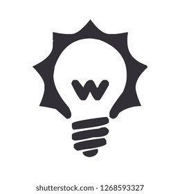 Minimalistic vector lightbulb icon 