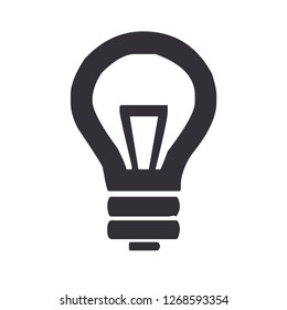 Minimalistic vector lightbulb icon 