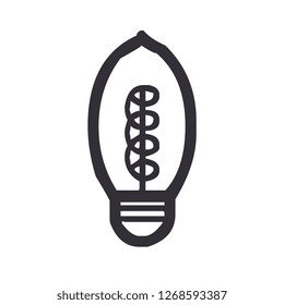 Minimalistic vector lightbulb icon 