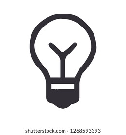 Minimalistic vector lightbulb icon 