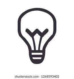 Minimalistic vector lightbulb icon 