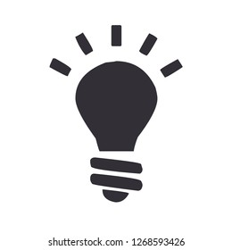 Minimalistic vector lightbulb icon 