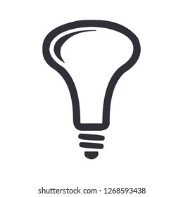 Minimalistic vector lightbulb icon 