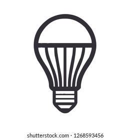 Minimalistic vector lightbulb icon 