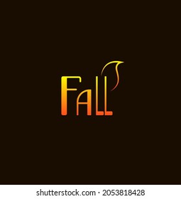 minimalistic vector logo autumn fall