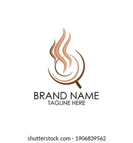 Minimalistic vector logo for a coffee shop