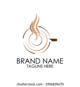 Minimalistic vector logo for a coffee shop