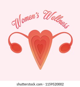 Minimalistic vector logo of the female wellness. Can be used as card, flyer, icon etc